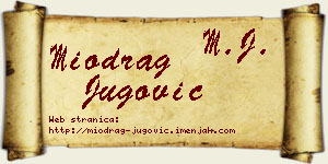 Miodrag Jugović vizit kartica
